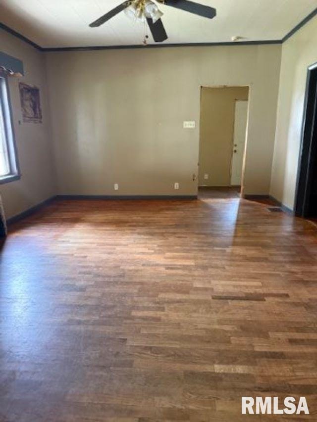 313 E 4th St, West Frankfort, IL 62896 - unfurnished room featuring ceiling fan and wood finished floors