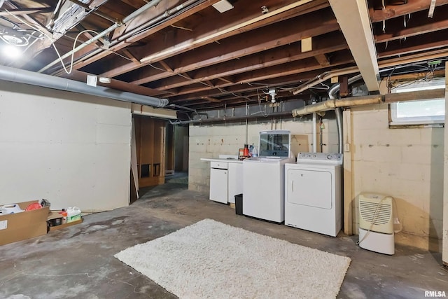 850 27th St, Rock Island, IL 61201 - unfinished basement with separate washer and dryer