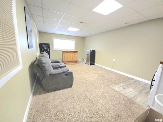 1401 Glopen Rd, Carbondale, IL 62901 - sitting room with a drop ceiling and wood finished floors