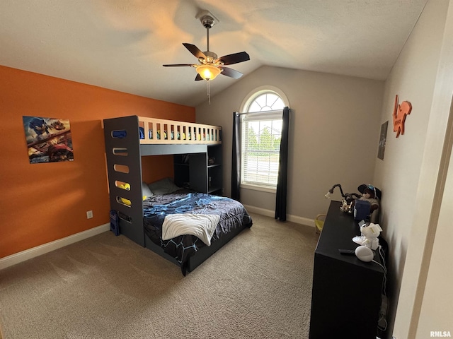 10509 N Butterfly Dr, Dunlap, IL 61525 - carpeted bedroom featuring lofted ceiling and ceiling fan