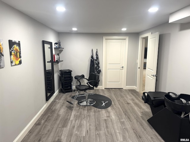 10509 N Butterfly Dr, Dunlap, IL 61525 - exercise room featuring wood finished floors and recessed lighting