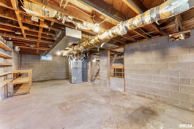 204 E Main St, Joy, IL 61260 - unfinished below grade area featuring heating unit