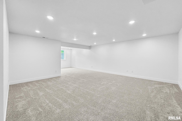 1354 Heights Ct, Bettendorf, IA 52722 - below grade area with recessed lighting and carpet flooring
