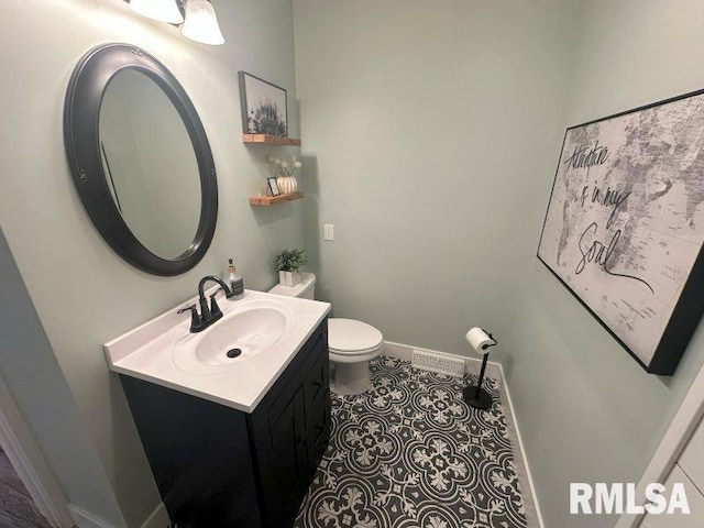 1144 Brookview Dr, De Witt, IA 52742 - half bath with vanity and toilet