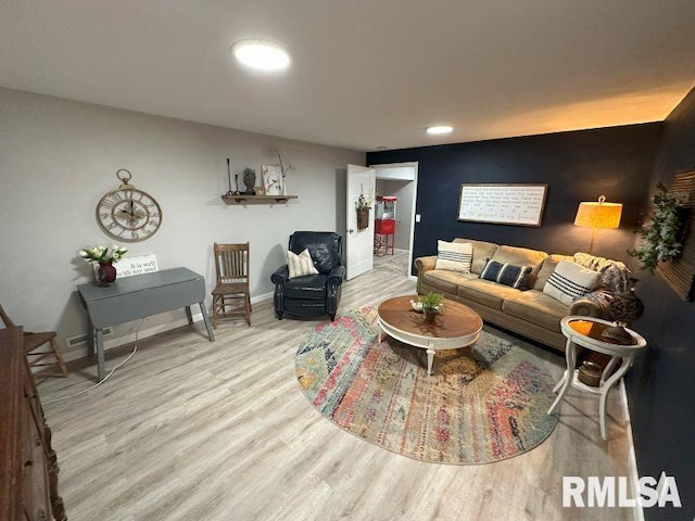 1144 Brookview Dr, De Witt, IA 52742 - living room with wood finished floors