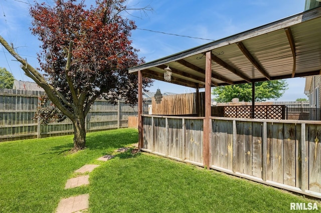 1445 Lawrence Ave, Camanche, IA 52730 - view of fenced backyard