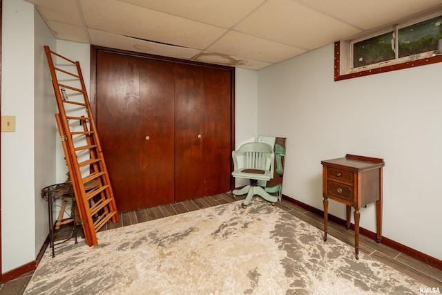 13524 US Route 67, Milan, IL 61264 - living area featuring baseboards and a paneled ceiling