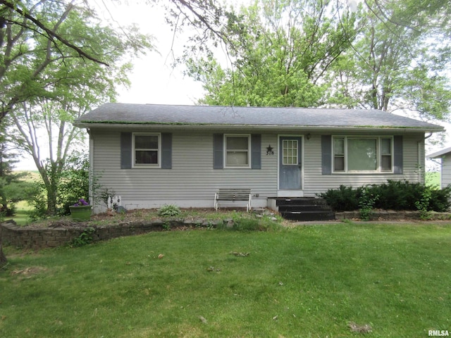 318 Meadowcrest Dr, Andover, IL 61233 - view of front facade with a front lawn and entry steps