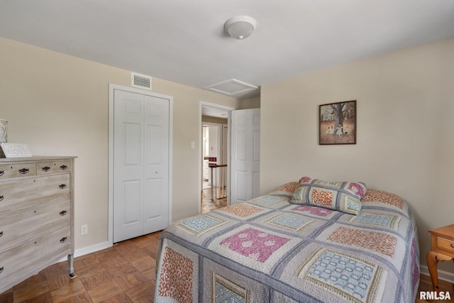 3473 270th St, De Witt, IA 52742 - bedroom featuring attic access and a closet