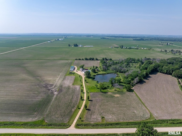 3473 270th St, De Witt, IA 52742 - aerial view of property and surrounding area with rural landscape