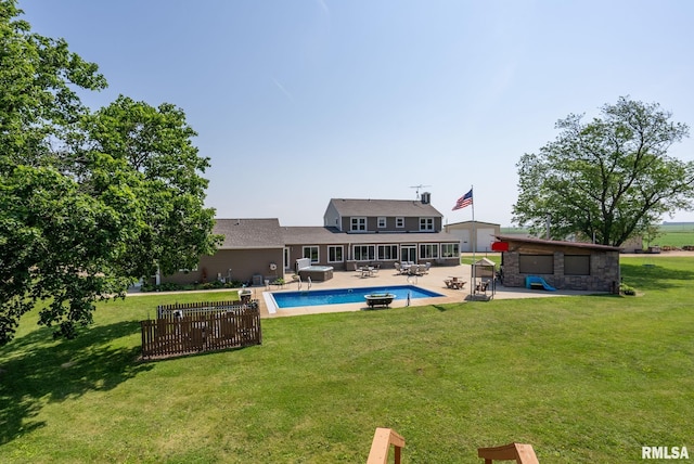 3473 270th St, De Witt, IA 52742 - swimming pool with a patio area and outdoor dining space