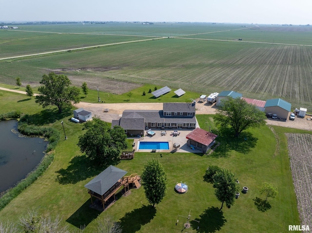 3473 270th St, De Witt, IA 52742 - overview of rural landscape featuring a pool and abundant farmland