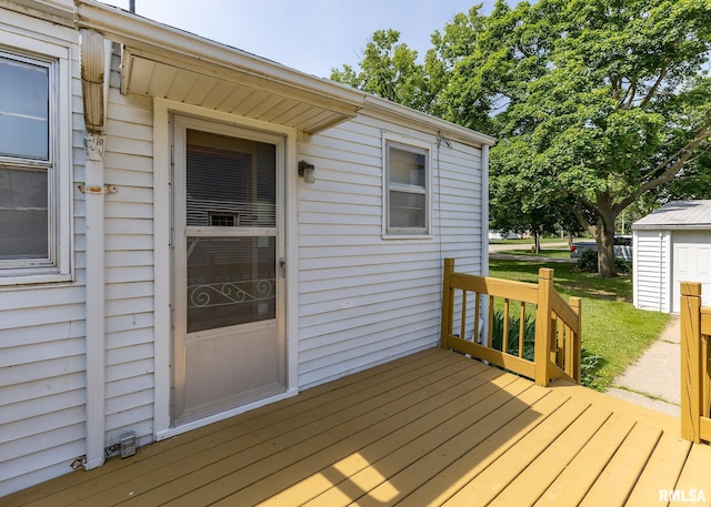 430 10th Pl, Camanche, IA 52730 - view of wooden terrace