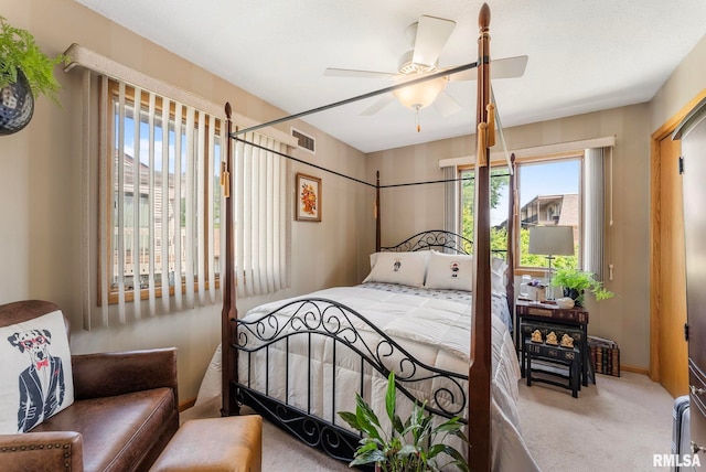 5903 36th Avenue Ct Unit 19, Moline, IL 61265 - carpeted bedroom with multiple windows and a ceiling fan