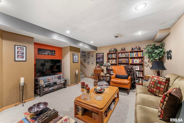 5903 36th Avenue Ct Unit 19, Moline, IL 61265 - carpeted living room with recessed lighting and stairway