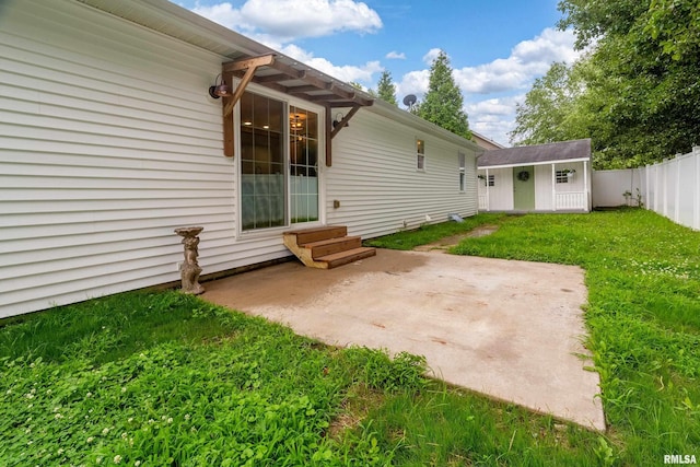 1321 N 7th St, Herrin, IL 62948 - rear view of house with a patio and a shed