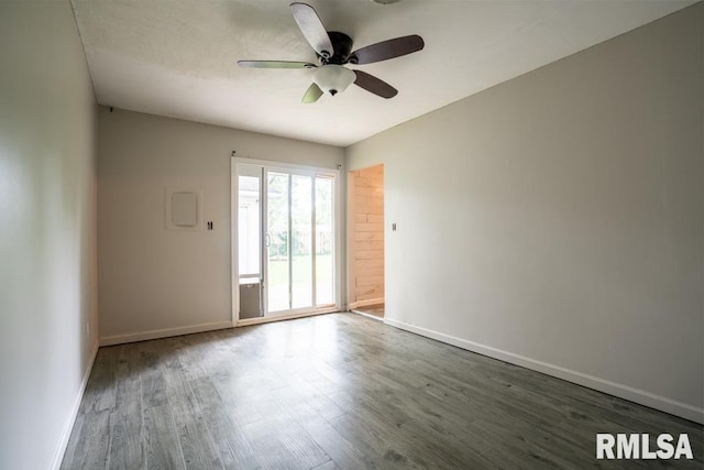 1413 Sebring Way, Carbondale, IL 62901 - spare room with a ceiling fan and wood finished floors