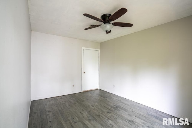 1413 Sebring Way, Carbondale, IL 62901 - empty room featuring dark wood finished floors and ceiling fan