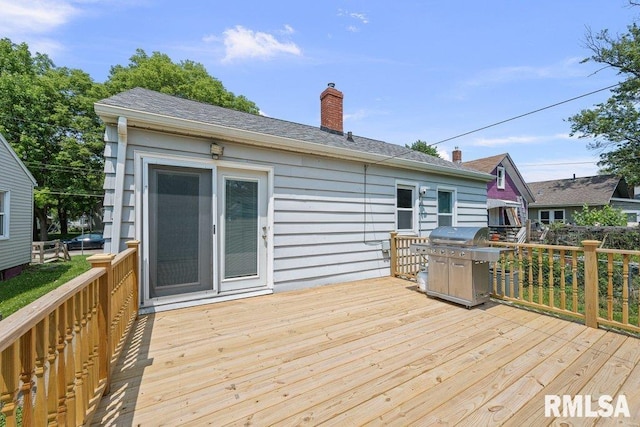 516 19th Ave, Rock Island, IL 61201 - wooden deck featuring area for grilling