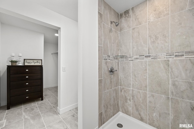 813 Williams Way, Carbon Cliff, IL 61239 - bathroom with a tile shower and tile patterned flooring