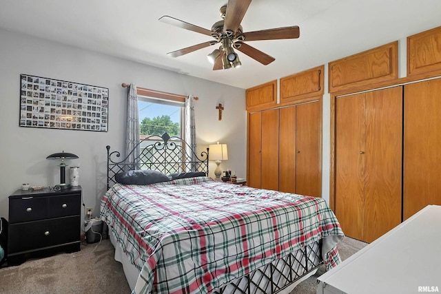 1020 Brown St, Bettendorf, IA 52722 - carpeted bedroom featuring ceiling fan