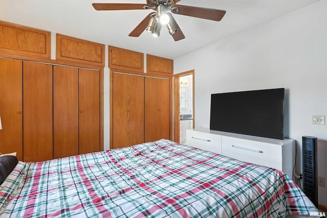 1020 Brown St, Bettendorf, IA 52722 - bedroom featuring a ceiling fan