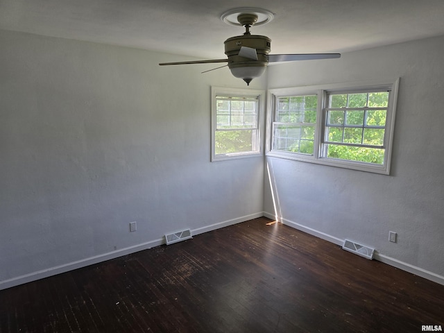2505 Cody St, Bettendorf, IA 52722 - empty room featuring a ceiling fan and wood finished floors