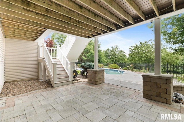 5985 Eagle Ridge Rd, Bettendorf, IA 52722 - view of patio with stairs