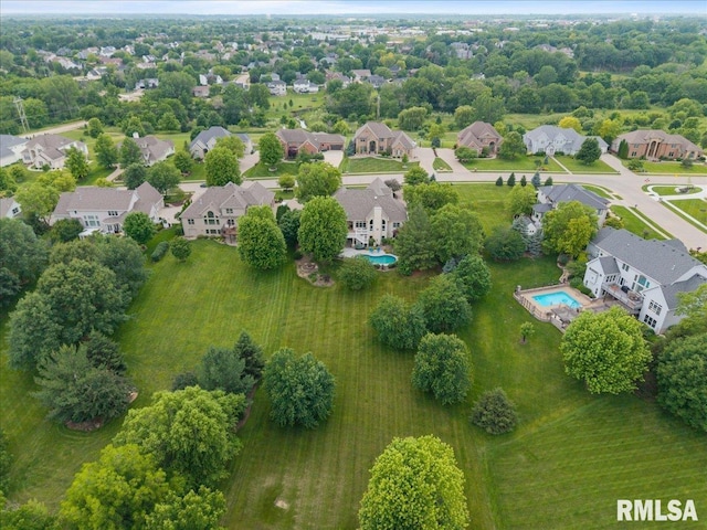 5985 Eagle Ridge Rd, Bettendorf, IA 52722 - aerial perspective of suburban area with a pool area