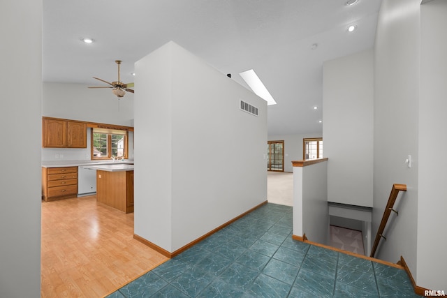 10 Briarwood Ln Unit 10, Rock Island, IL 61201 - hallway featuring an upstairs landing, recessed lighting, and high vaulted ceiling
