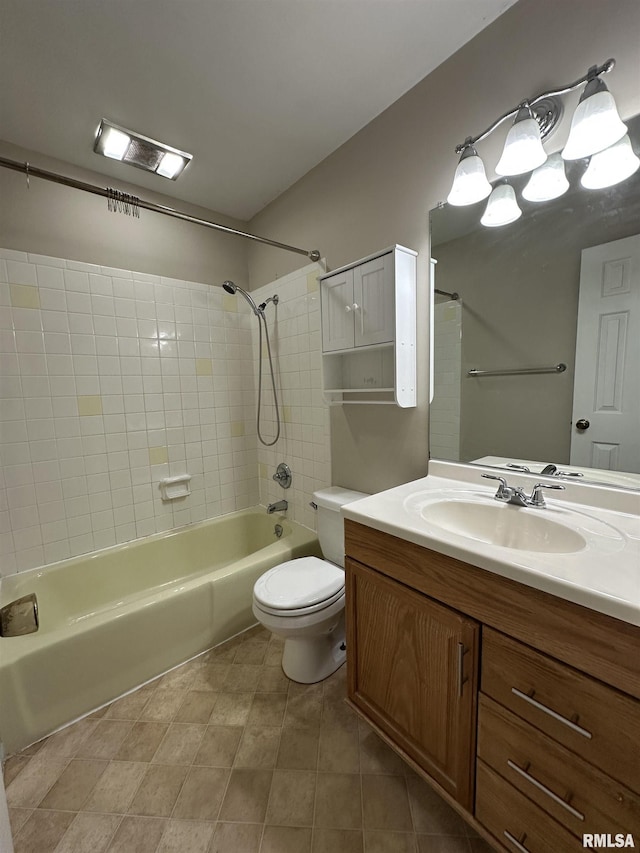 70 Carriage Hl, Macomb, IL 61455 - full bathroom featuring shower / bathtub combination, vanity, and tile patterned floors