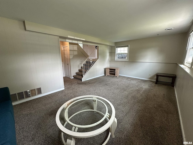 70 Carriage Hl, Macomb, IL 61455 - basement featuring carpet flooring and stairs