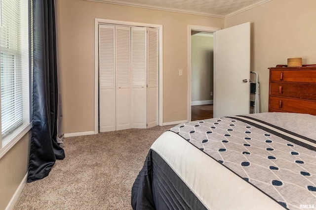 1278 Nicklaus Ln, Marion, IL 62959 - carpeted bedroom with a closet and ornamental molding