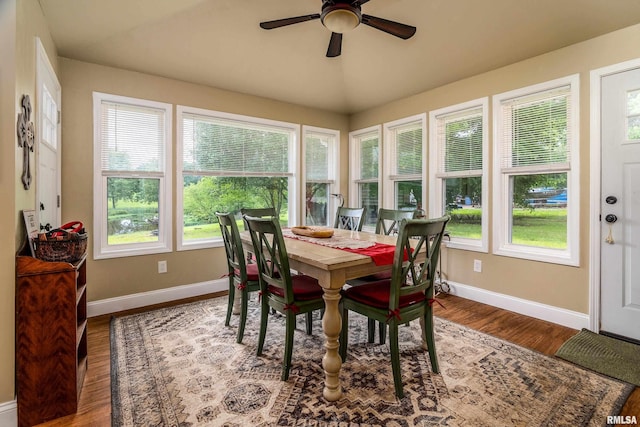 1278 Nicklaus Ln, Marion, IL 62959 - dining room featuring a ceiling fan and wood finished floors
