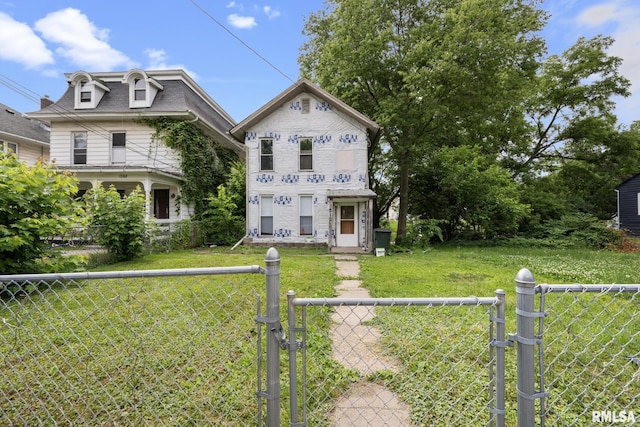 1312 Farnam St, Davenport, IA 52803 - view of front of property with a gate and mansard roof