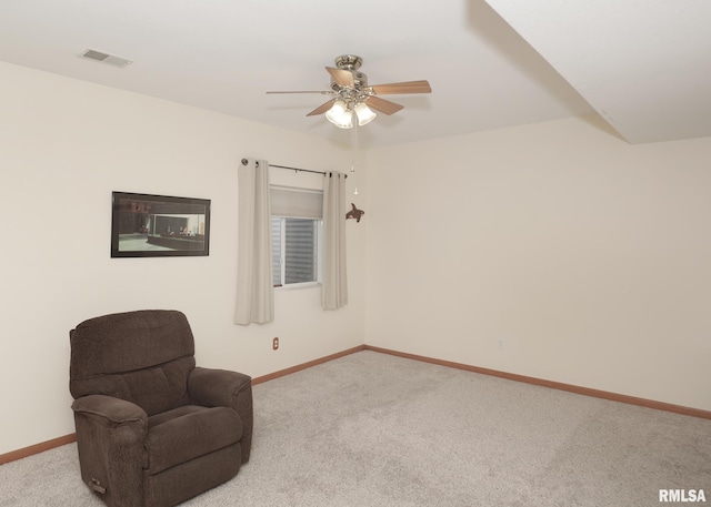 2035 N Gayman Ave, Davenport, IA 52804 - living area featuring carpet flooring and a ceiling fan