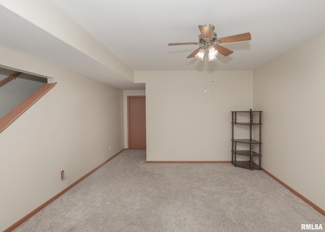 2035 N Gayman Ave, Davenport, IA 52804 - spare room featuring light colored carpet and ceiling fan