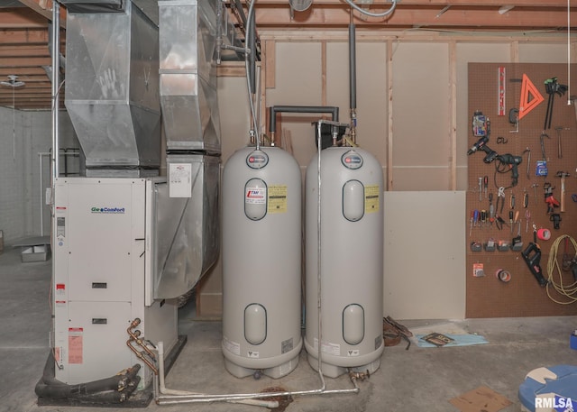2035 N Gayman Ave, Davenport, IA 52804 - utilities with electric water heater and heating unit