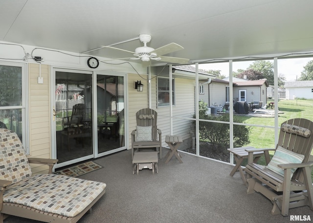 2035 N Gayman Ave, Davenport, IA 52804 - sunroom / solarium with ceiling fan
