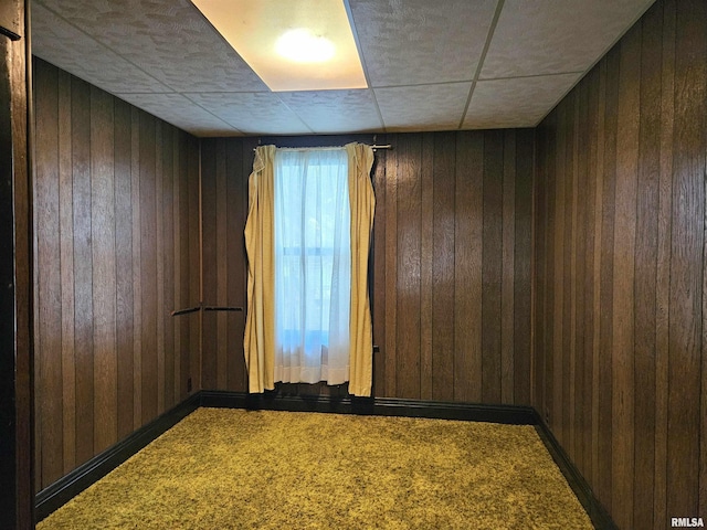 320 W 4th St, Wilton, IA 52778 - spare room with wooden walls and carpet flooring