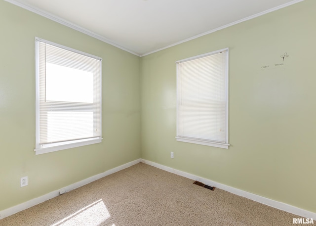 1035 14th Ave S, Clinton, IA 52732 - spare room with carpet floors and ornamental molding