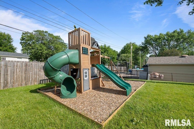 3307 Clover Hills Dr, Bettendorf, IA 52722 - view of jungle gym