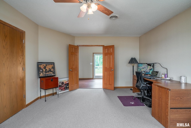4460 160th St, Clinton, IA 52732 - office featuring carpet floors and a ceiling fan