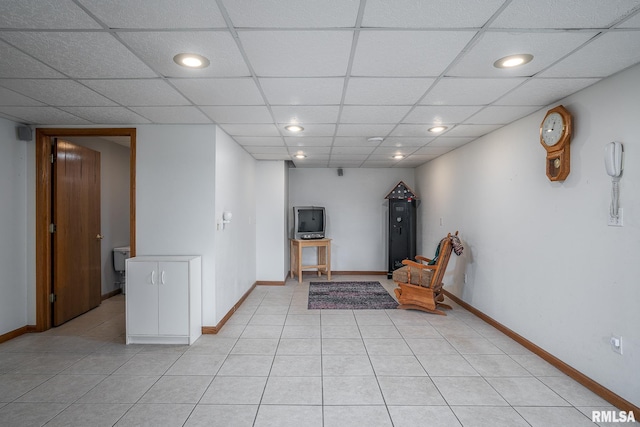 4460 160th St, Clinton, IA 52732 - sitting room with light tile patterned flooring and recessed lighting