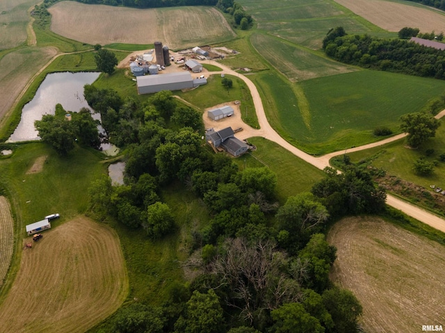 4460 160th St, Clinton, IA 52732 - aerial overview of property's location with rural landscape and a large body of water