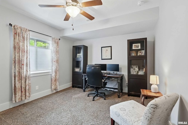 6250 Whispering Hill Ct, Bettendorf, IA 52722 - office space with carpet floors and a ceiling fan
