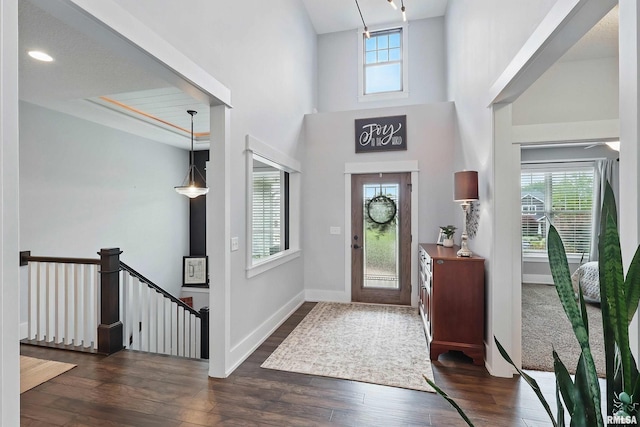6250 Whispering Hill Ct, Bettendorf, IA 52722 - entryway with hardwood / wood-style flooring and baseboards