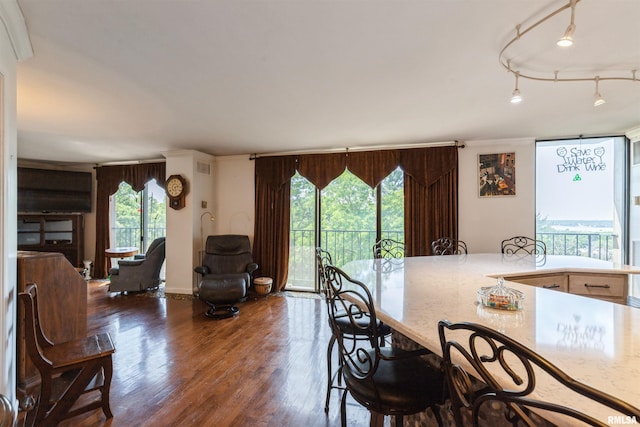1800 7th St Unit 7A, East Moline, IL 61244 - dining space with wood finished floors