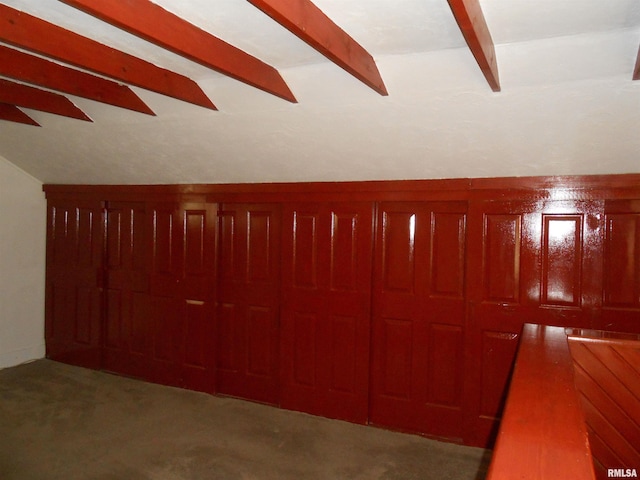 636 3rd St, Buffalo, IA 52728 - interior space with beam ceiling