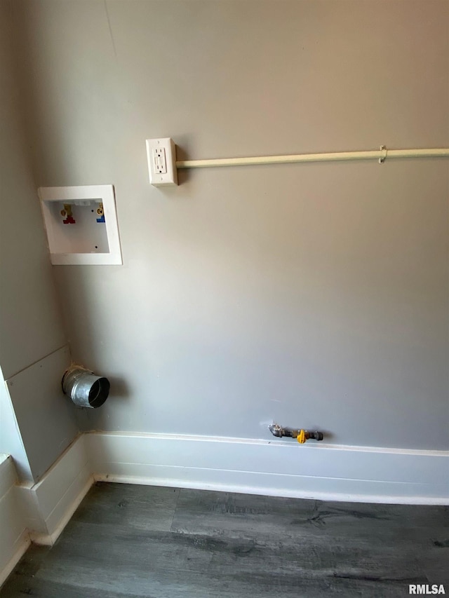 201 N 20th St, East Moline, IL 61244 - laundry area featuring wood finished floors and hookup for a washing machine
